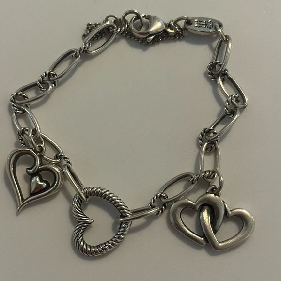 James Avery Silver Heart Link Bracelet - Picture 1 of 4